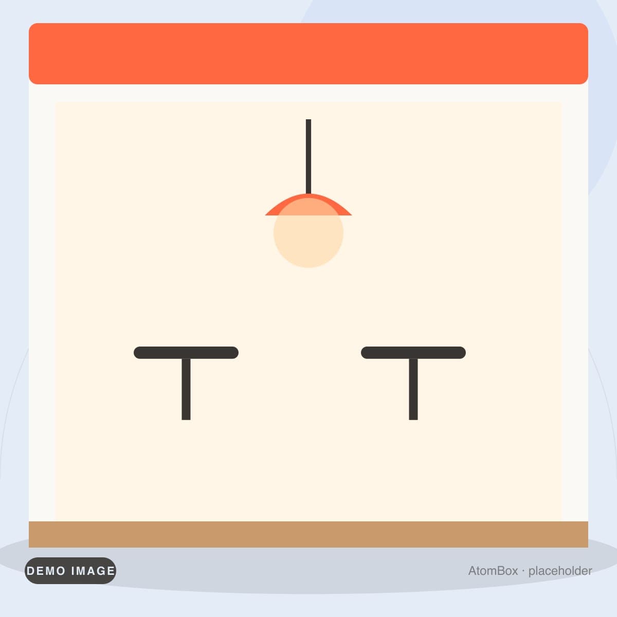 Demo illustration standing in for: Close view of the tiny chalked menu board and counter cups